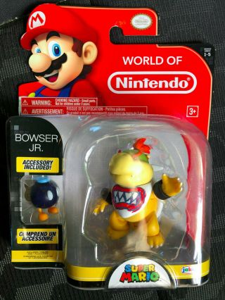 World Of Nintendo Mario Bowser Jr Junior 4 " Action Figure