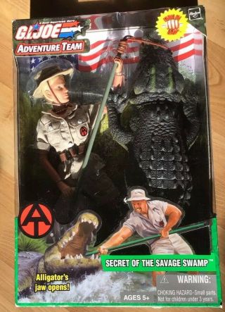 Adventure Team Gi Joe Secret Of The Savage Swamp W Alligator 2003 Hasbro Nib 5,