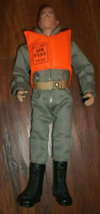 Gi Joe Figurine 12 " Doll In Green W/orange Air Vest Usaf