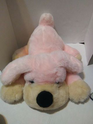 Fao Schwarz Pink Penelope The Pup Puppy Dog 18 " Long 2011 Toys R Us Jumbo Plush