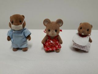 Calico Critters Sylvanian Families Retired Dentist Patients Beaver Mouse