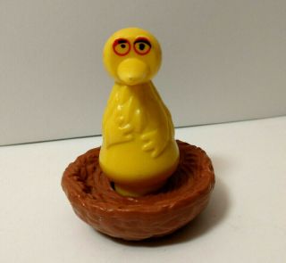 Vintage Little People Sesame Street Yellow Big Bird In Brown Nest