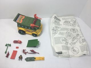Tmnt Toy Mini Mutants Party Wagon Playset 1995 With Instructions
