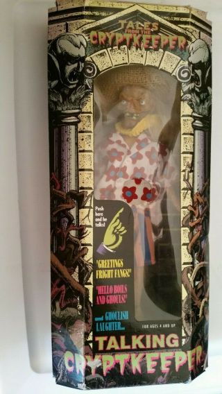 Tales From The Crypt Talking Cryptkeeper Doll Figure In Hawaiian Shirt Rare