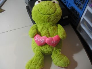14 " Plush Frog With Hug Me Heart Doll,  Made By Animal Adventure,