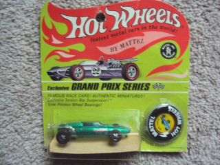 Hot Wheels Redline Indy Eagle In Package With Button,  1969