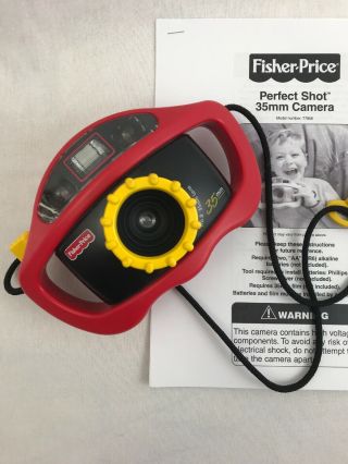 Fisher Price Perfect Shot 35 Mm Kids Camera 1997 Red & Yellow With Instructions