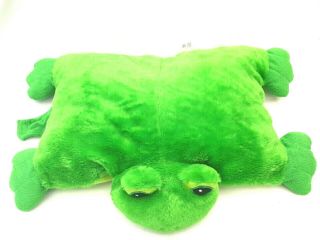 Green Frog Pillow Pet Cushion Soft Plush Stuffed Animal Toy Travel Comforter