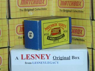 Matchbox Moko Lesney London Trolleybus 56a Type B3 Empty Box Only