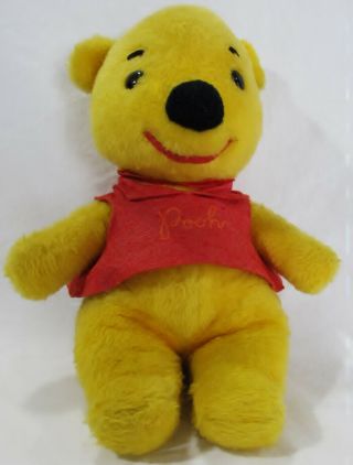 Vintage Sears Walt Disney Winnie The Pooh Bear Plush 14 " Tall Gund Inc.  Pre - Owned