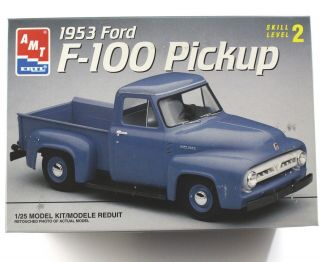 1953 Ford F - 100 Pickup Truck Amt Ertl 1:25 Model Kit 6487 Open Box Parts