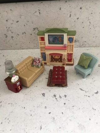 Fisher Price Loving Family Living Room Dollhouse Furniture