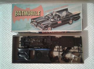1966 Vintage Batmobile Aurora Model Kit Boxed Batman & Robin Serie Box