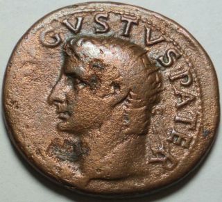 14 - 37 Ad Rome Divus Augustus Pater Struck By Tiberius 2nd & 3rd Of " 12 Caesars "