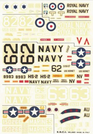 1/72 Model Power Decal Sheet 77 For Sea King,  S - 55 And Vertol 107