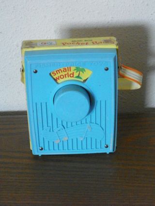 Vintage Fisher Price 746 Music Box Pocket Radio - Its A Small World -