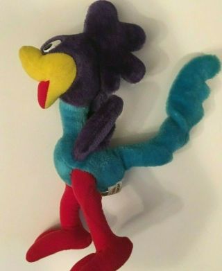 Vintage 1971 Warner Bros Mighty Star 12 " Road Runner Character Plush Stuffed Toy