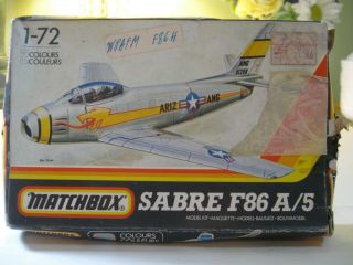 Vintage Matchbox 1/72 F - 86a/5 Sabre Jet Pk - 32
