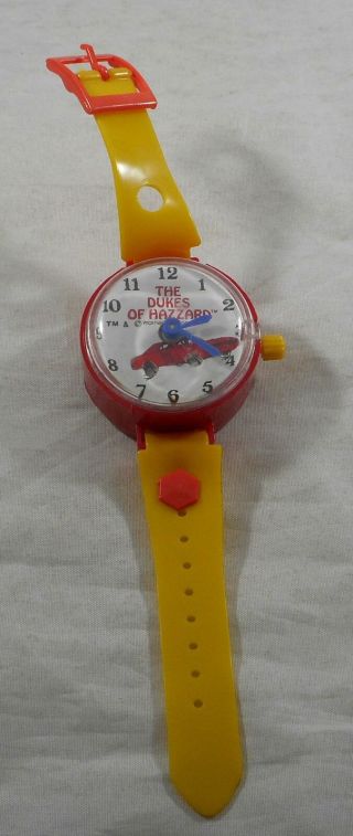 Vintage Dukes Of Hazzard Wind Up Plastic Watch Moving Wheels Durham Industries