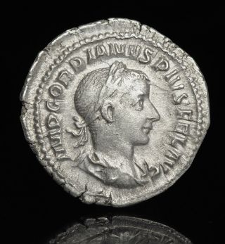 Gordian Iii.  Ad 238 - 244.  Silver Denarius,  Laetitia