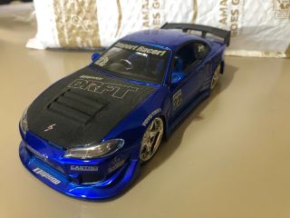 Nissan Silvia S15 Import Tuner Drift Jada Toys Blue Diecast 1:24 Scale