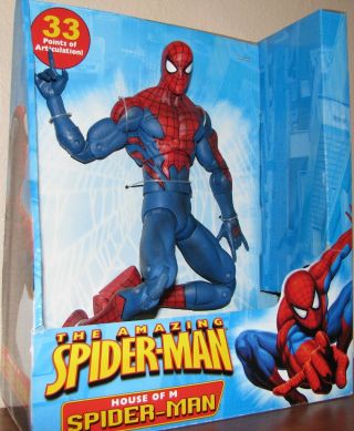 Spider - Man 12 " House Of M Figure Marvel Toybiz Rare Vhtf