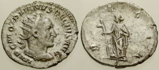 025.  Roman Silver Coin.  Trajan Decius.  Ar Antoninianus.  Rome.  Dacia.  Aef