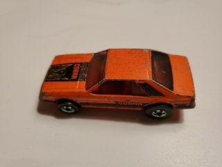 1979 Hot Wheels Mattel Turbo Mustang Cobra Orange Hong Kong