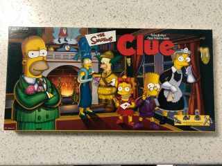 The Simpsons Clue Board Game - 1st Edition - Parker Brothers - Complete Pewter
