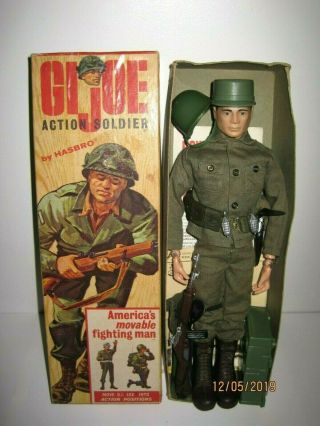 Vintage 1964 Gi Joe Action Soldier Black Head W/original Double 