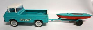 Vintage Nylint Ford Pick Up Truck With Boat And Trailer A140