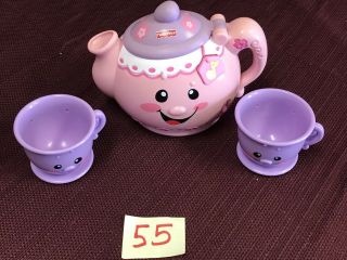 Fisher Price Laugh And Learn Replacement Teapot Tea Pot Pink Talking 2 Tea Cups