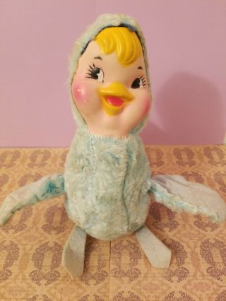 Vintage Sweet Rushton Style Stuffed Duck Rubber Face Cute