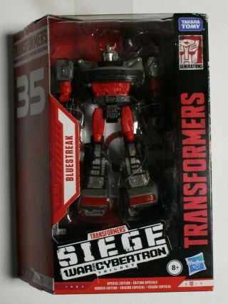 Transformers War Cybertron Deluxe Bluestreak Transformers War For Cybertron Deluxe 35th Anniversary WFC-S64 And Prowl