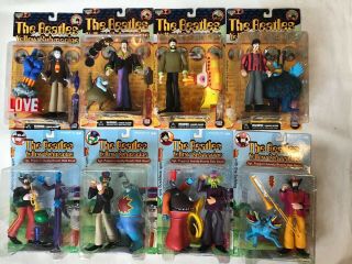 Mcfarlane Toys The Beatles Yellow Submarine Figures Set Of 8 Series 1& 2