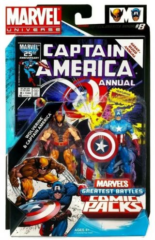 Marvel Universe Wolverine & Captain America Action Figure 2 - Pack