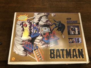 Vintage 1989 Batman Batcave 95 Complete With Box (toybiz)
