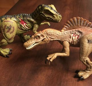 Jurassic Park Iii 3 Re - Ak - A - Tak Electronic Spinosaurus & T - Rex 2000