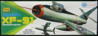 1975 Lindberg Models 1/48 Republic Xf - 91 Thunderceptor Jet Fighter Nmib