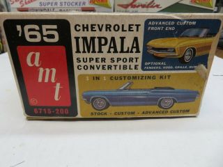1/25 Amt 1965 Chevrolet Impala Ss Convertible Empty Box Only Kit 6715