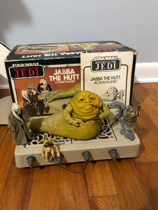 Vintage Star Wars Jabba The Hutt Action Playset Complete 1983 Hk