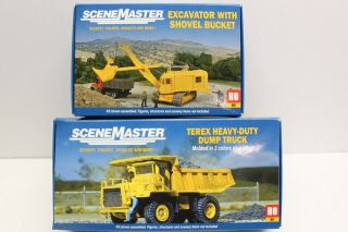 Scene Master Terex Heavy - Duty Dump Truck & Excavator W/ Shovel Bucket Ho Scale