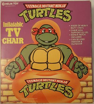 1989 Teenage Mutant Ninja Turtles Inflatable Tv Chair From Helm Toy