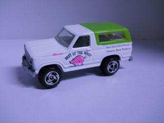Hot Wheels - 1/64 - 1980 Ford Bronco " Best Of The West " - White - " Loose "