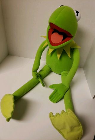 Rare 28 " Inch Tall Large Kermit The Frog Stuffed Plush Vintage Muppets Nanco