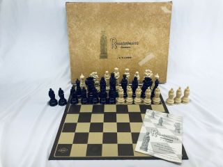 Vintage 1959 E.  S.  Lowe Renaissance Chess Set Board Game Missing 1 Pawn