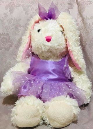 Dan Dee Collectors Choice Easter Bunny Rabbit Purple Dress Soft 19” Plush