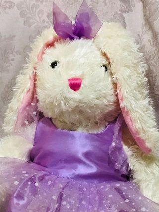 Dan Dee Collectors Choice Easter Bunny Rabbit Purple Dress Soft 19” Plush 3
