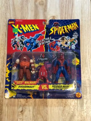 Toy Biz Marvel Comics Juggernaut Vs Spider - Man 2 Pack Wal - Mart Exclusive Moc