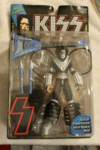 1997 Mcfarlane Toys Ace Frehley Kiss 8” Ultra - Action Figure Space Sled Nip